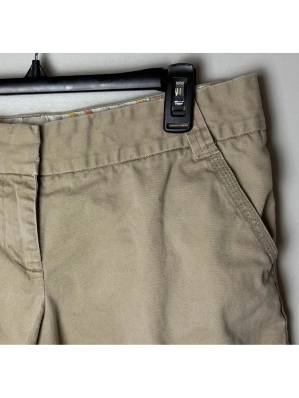 J. Crew Chino Shorts Womens Size 10 Khaki Cotton Casual Classic Pockets Preppy